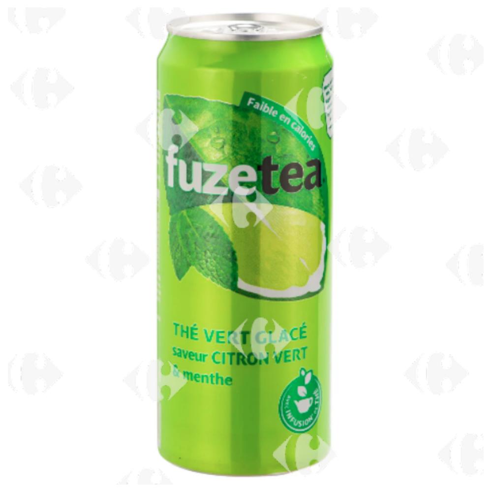 [702701] Boisson Thé Vert Glacé saveur Citron Vert et menthe Fuzetea 33cl