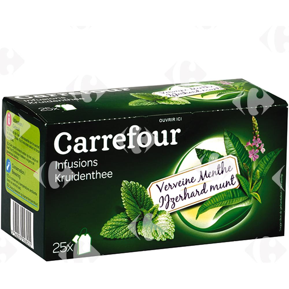 [184972] Infusions Verveine Menthe Carrefour 25 sachets