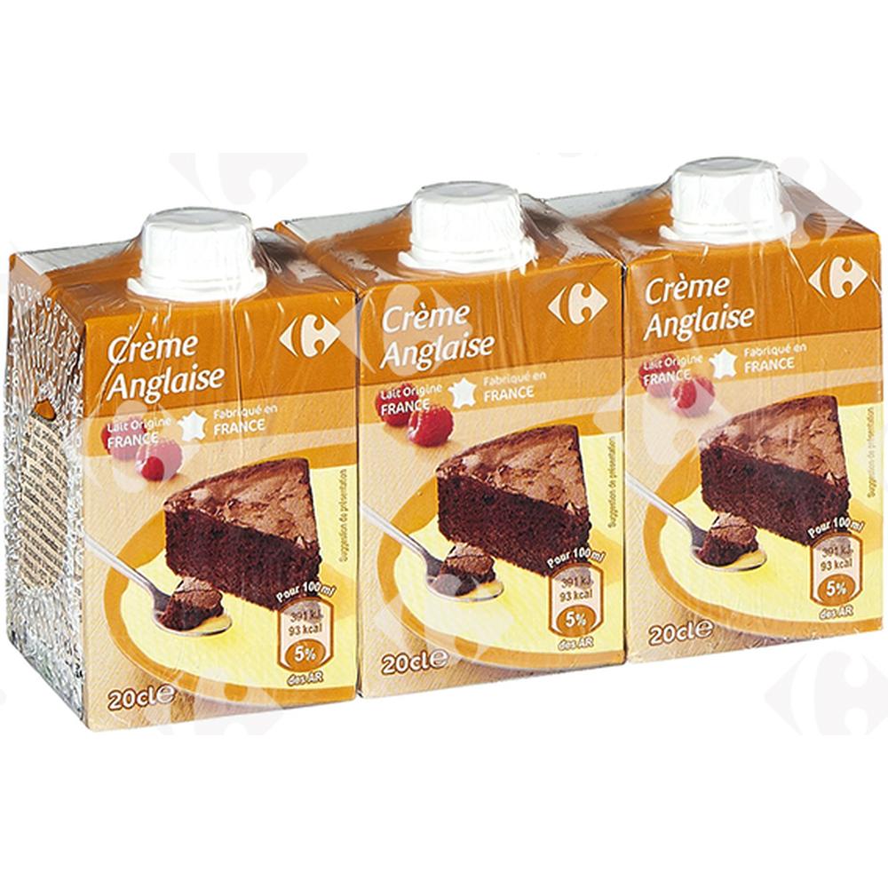 Crème Anglaise Carrefour 3x20cl