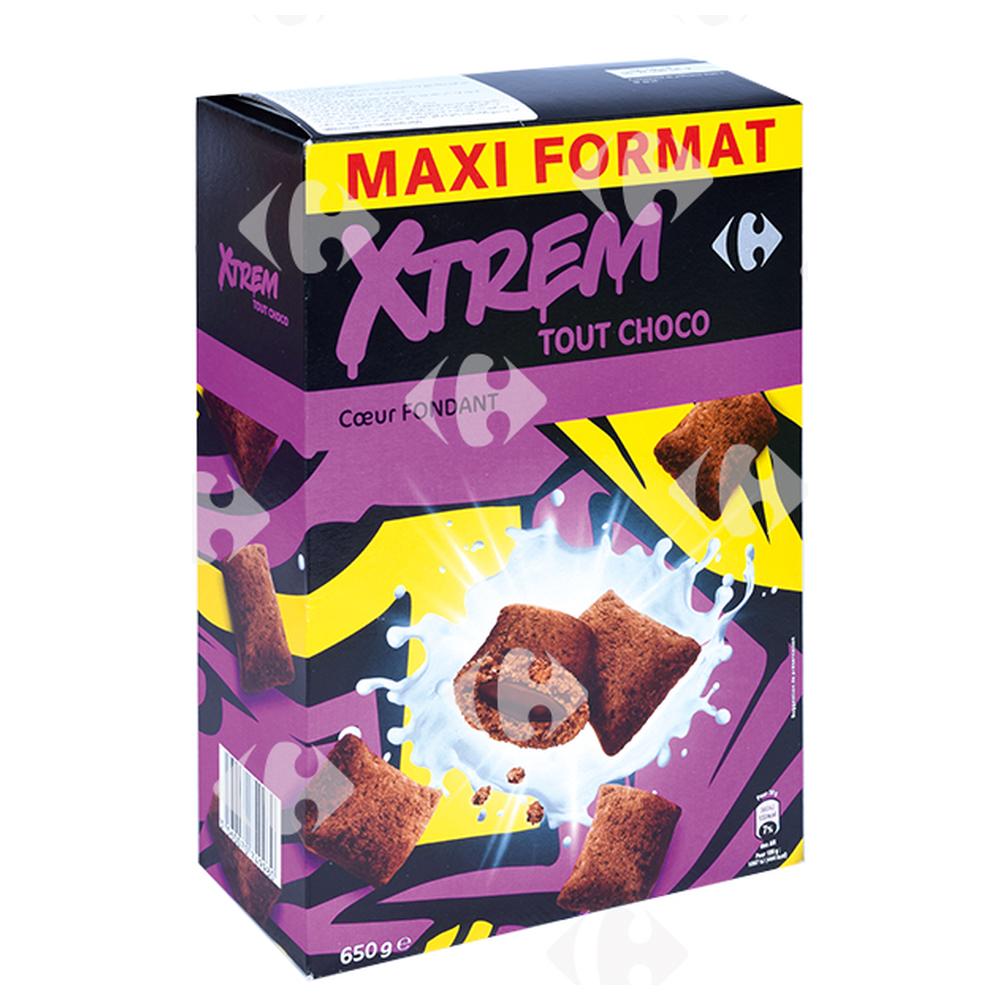 Céréales Cœur Fondant au Chocolat Xtrem Carrefour650g