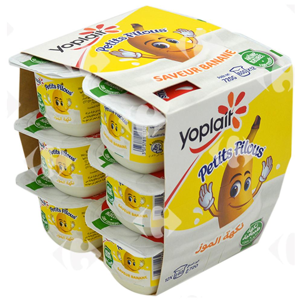[654975] Pack Yaourt Banane Petits Filous Yoplait 12x60g