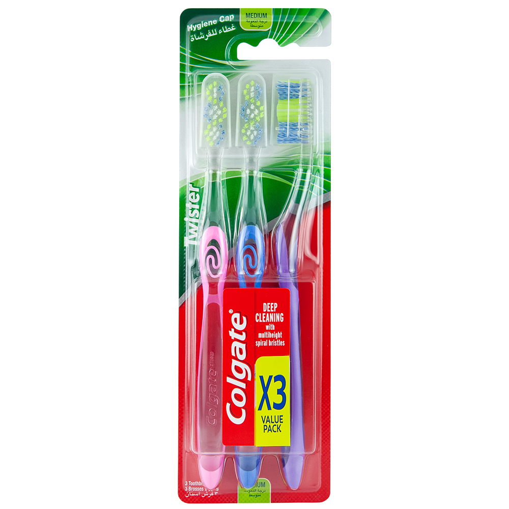 Brosse à Dents Twister Colgate 3 unités