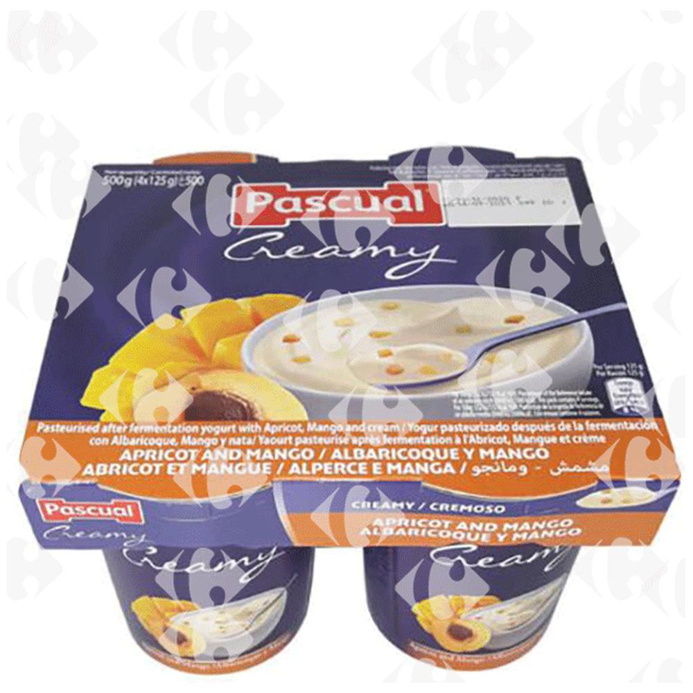 Yaourt à consommer Crème Abricot Mangue Pascual 4 x 125g