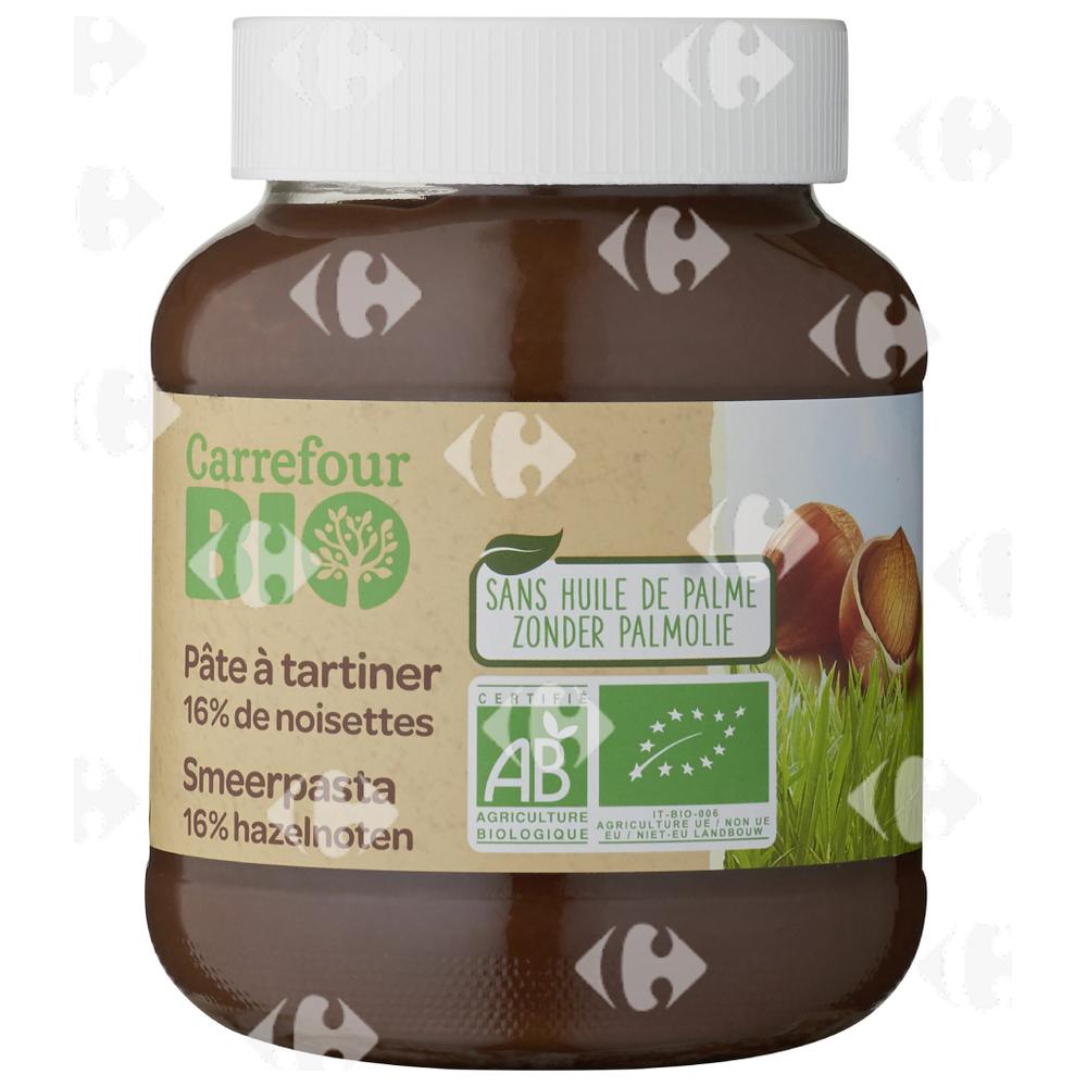 [552685] Pâte à Tartiner au Chocolat 16% Noisettes Bio Carrefour Bio