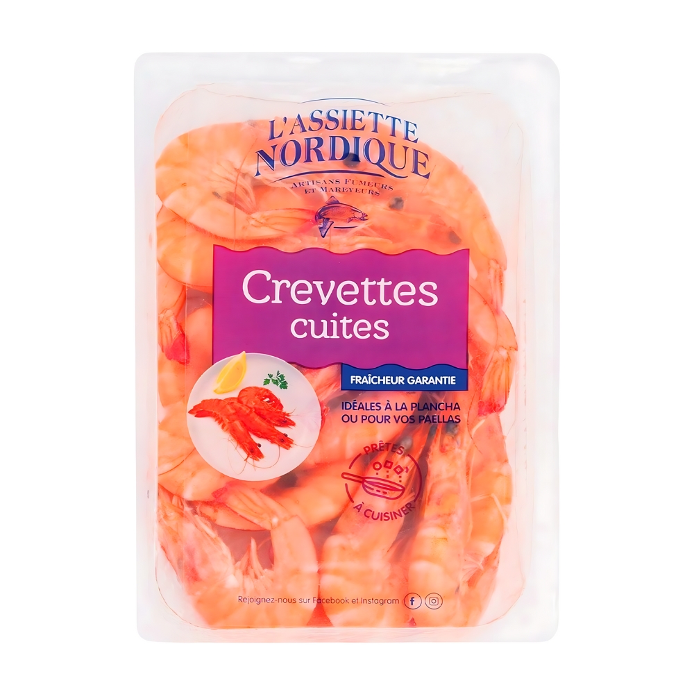 [652301] Crevettes Cuites Entières L'Assiette Nordique 250g