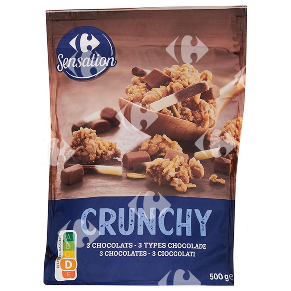 Muesli Croustillant 3 Chocolats Carrefour 500g