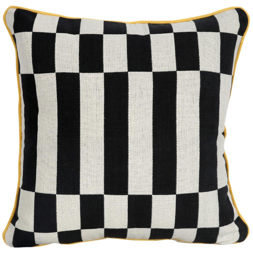 [710591] Coussin Carrés Noirs 45x45cm