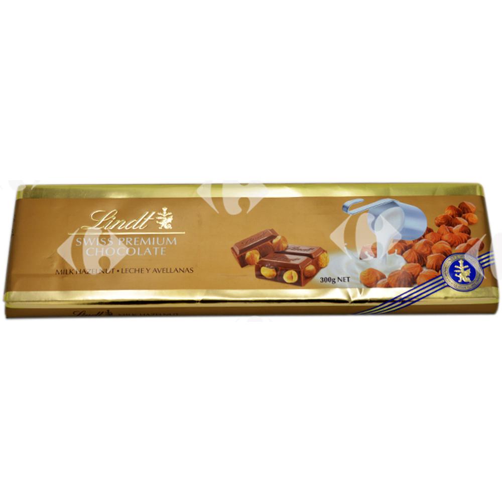 Tablette de Chocolat au Lait aux Noisettes Swiss Premium Lindt 300g