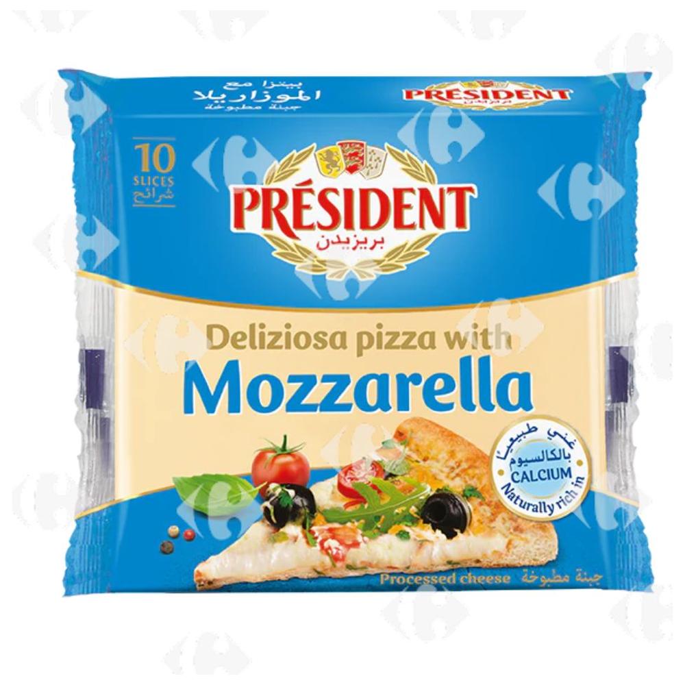 [707825] Fromage Tranches Mozzarella Pizza Président 150g