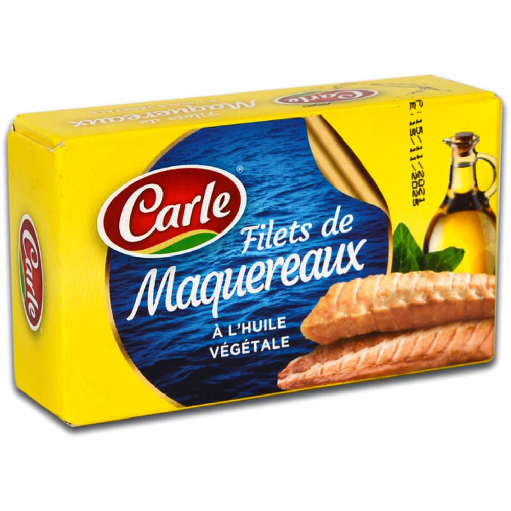 [606898] Conserve de Filets de Maquereaux à l'Huile Végétale Carle 125g