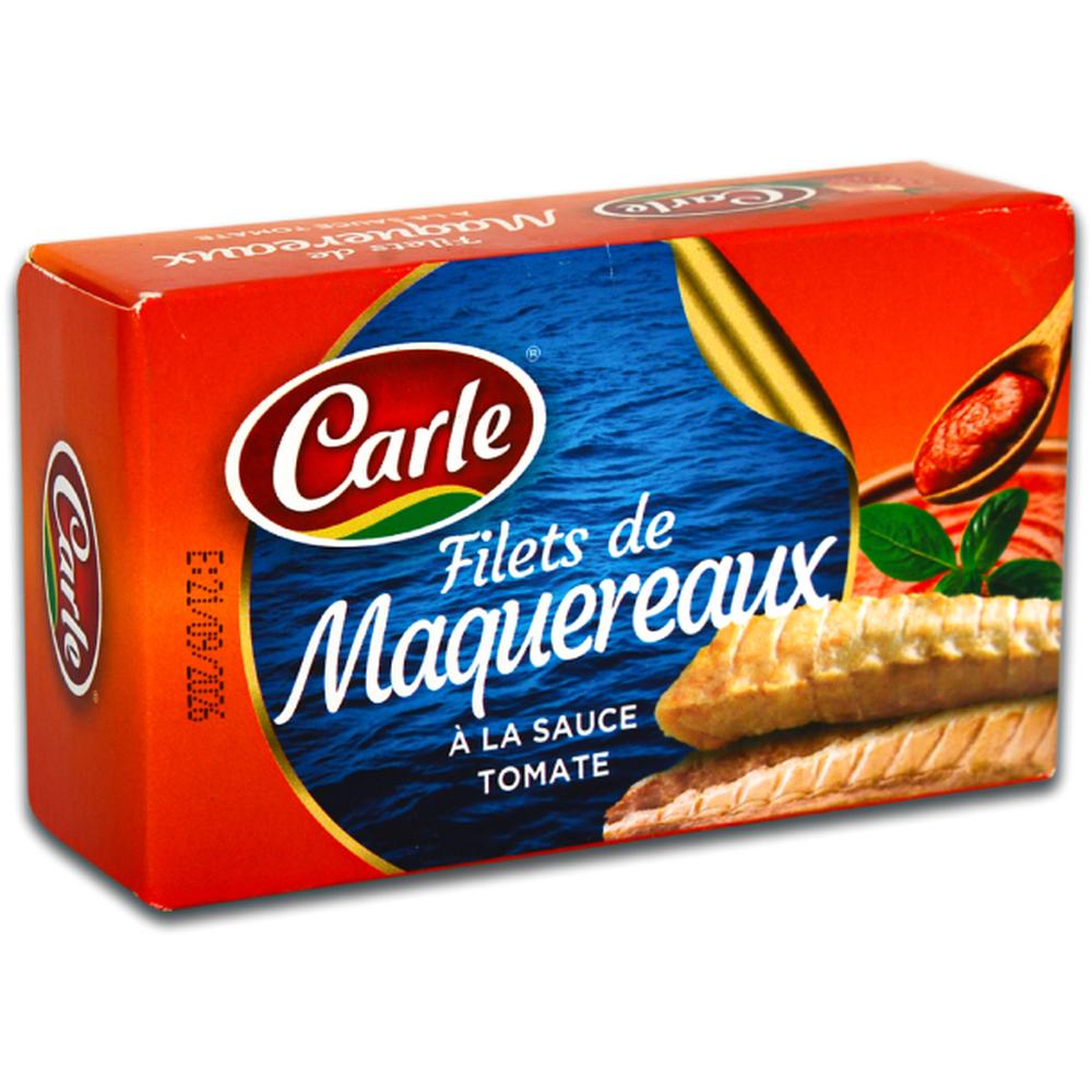[606900] Conserve de Filets de Maquereaux à la Sauce Tomate Carle 125g