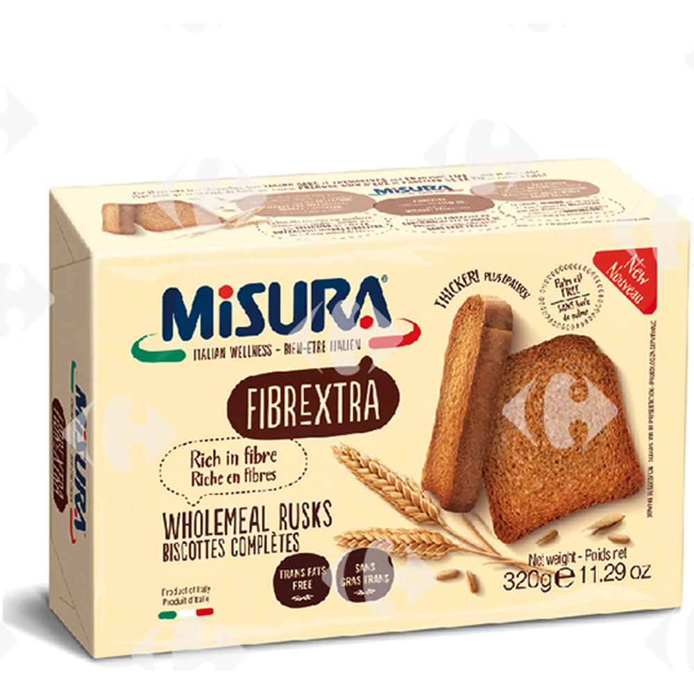 [628708] Biscottes au Blé Entier Misura 320g