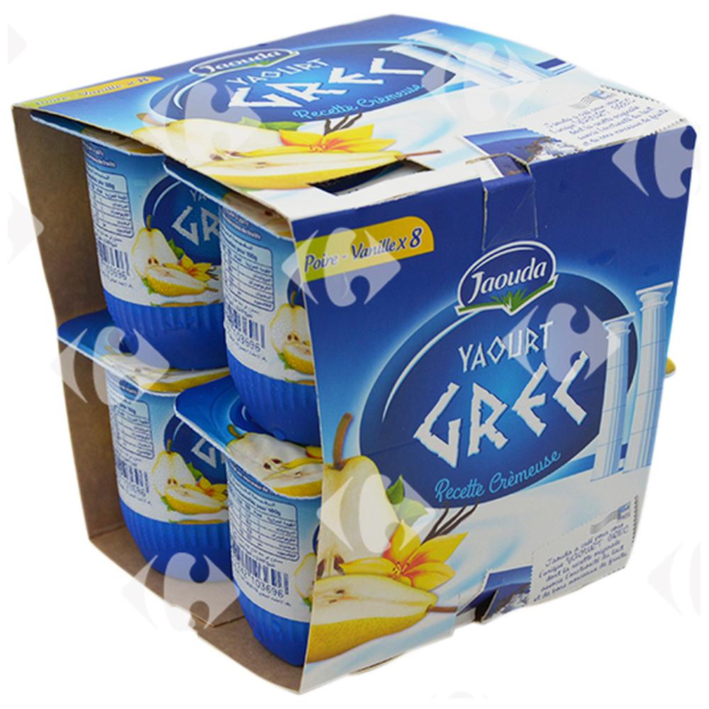 Pack Yaourt Brassé Poire et Vanille Grec Jaouda 8x110g