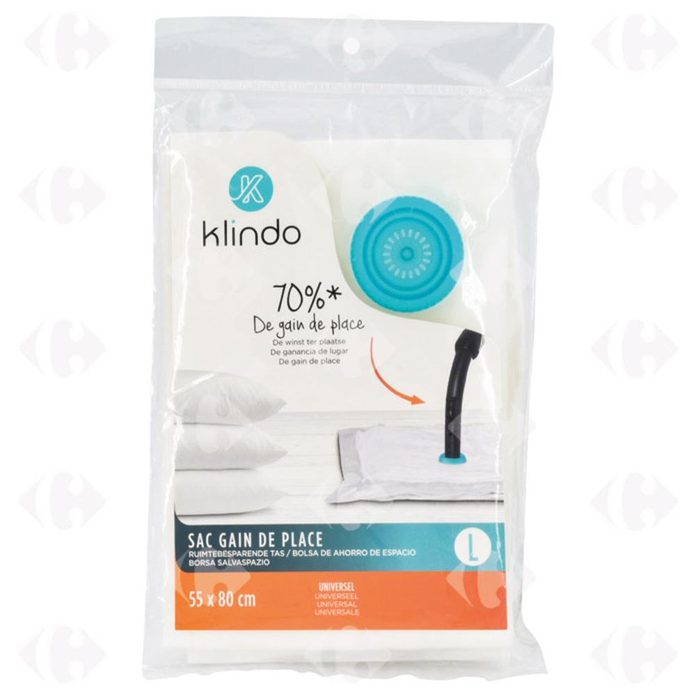 [654878] Housse de Rangement sous Vide 55x80cm Klindo 1 unité