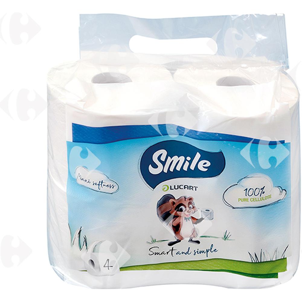[638841] Papier Hygiénique Super Maxi 2 Plis Smile 4 rouleaux