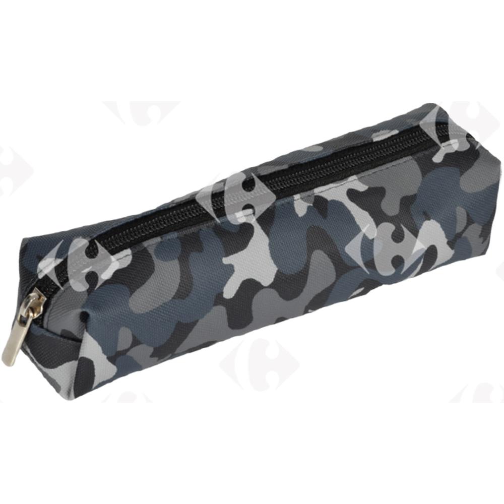 Trousse avec motif militaire Couleur grise 22x22x8cm