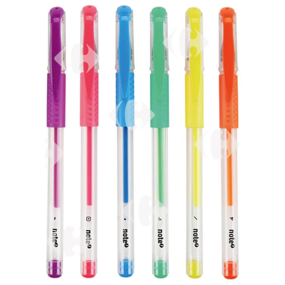 [700157] Stylo Roller en Gel Fluor Note 0,8mm 6 unités