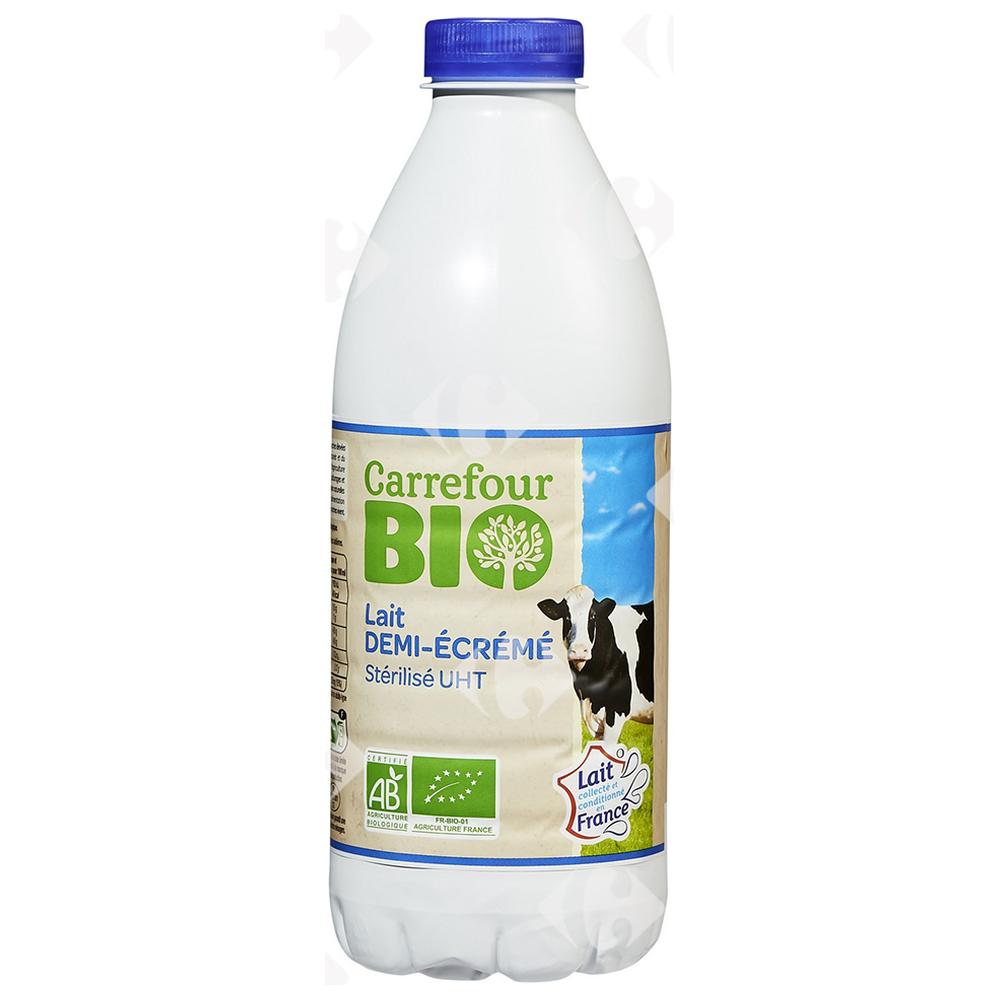 [625508] Lait Demi-écrémé Stérilisé UHT Carrefour Bio 1L