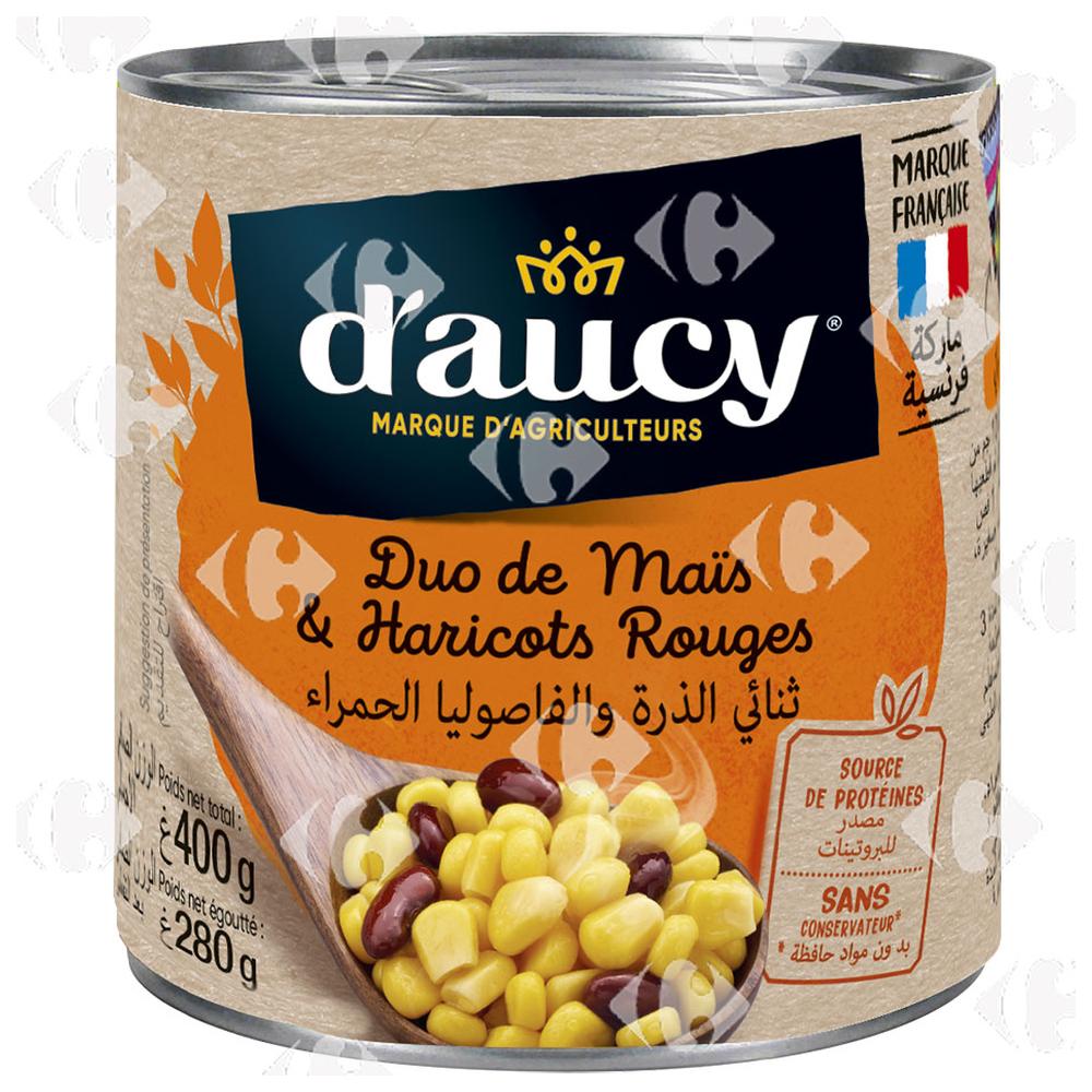 [687709] Conserve Mais Haricots Rouges D'aucy 400g.