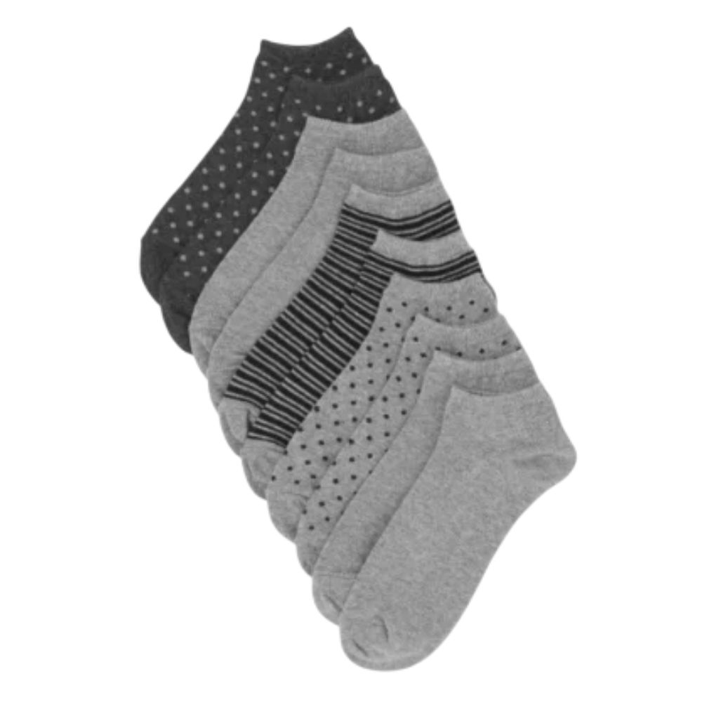 [718186] Lot 5 Soquettes Homme Fantaisie Gris