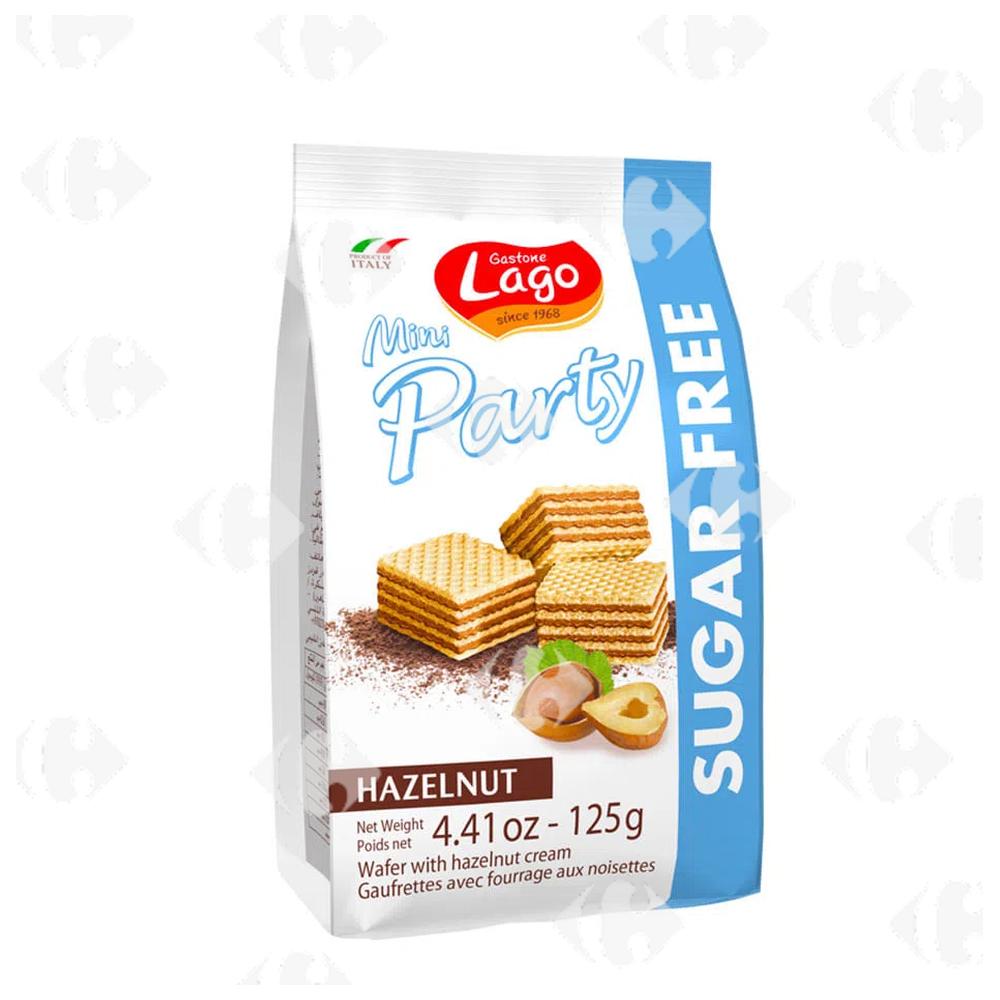 Mini Gaufrettes Sans Sucre Noisettes Party 125g.