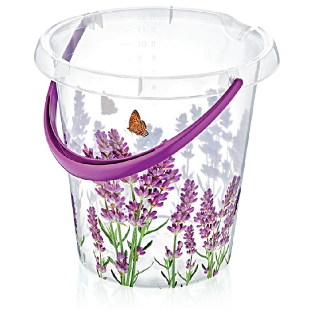 Pot en Plastique Anthracite Motif Fleur.
