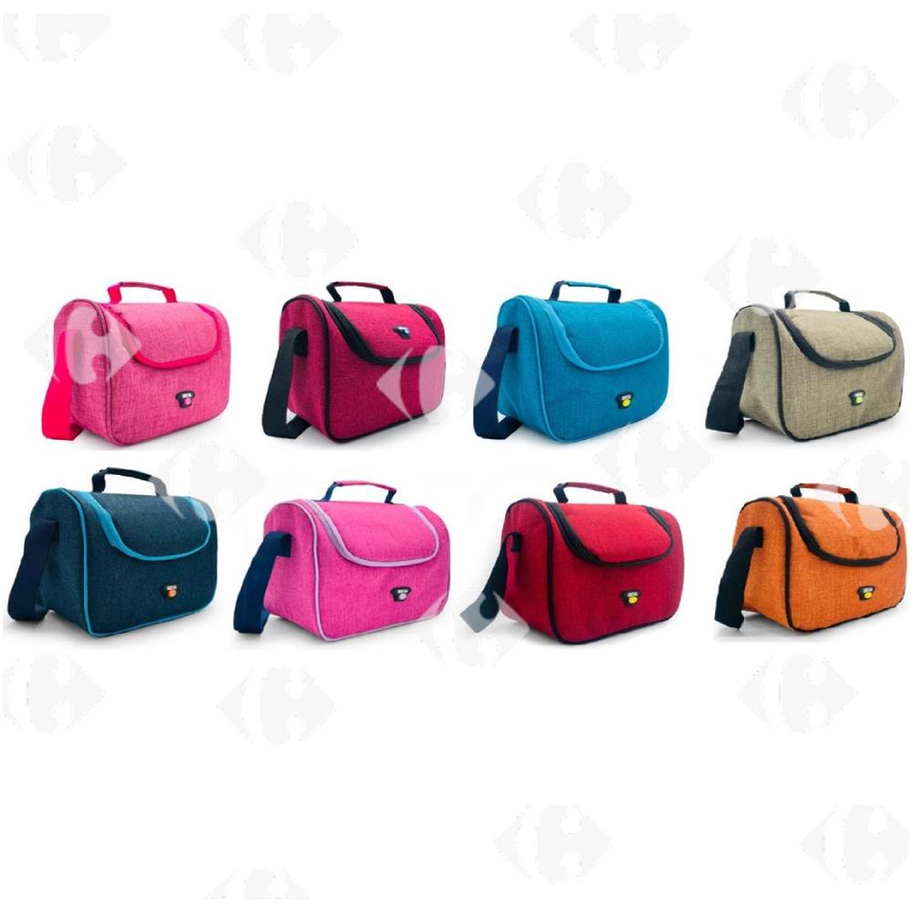 [703249] Sac à goûter 17 couleurs unies 20x26x16cm (couleur aléatoire).