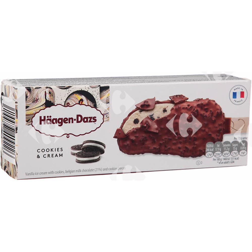 [664083] Bâtonnet Glace Cookies and Cream Haagen Dazs 80ml.