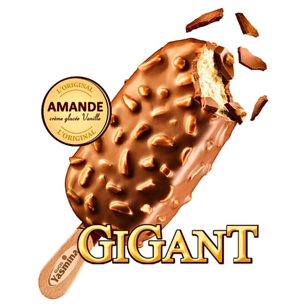 Bâtonnet Glace Gigant Amande Yasmina 120ml 1 unité.