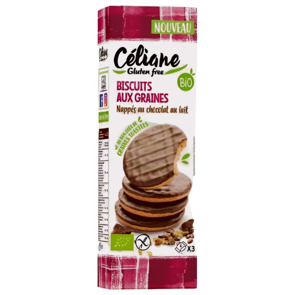 [713713] Biscuit Graines Choco Lait sans Gluten Celiane 150g.