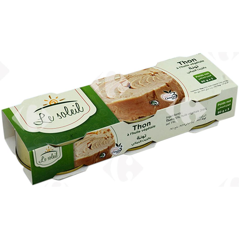 [645056] Pack de Thon à l'Huile Végétale Le Soleil 3x80g