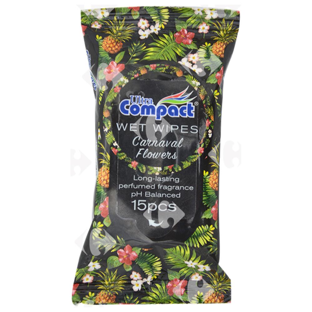 [559028] Lingettes Démaquillantes Fleurs du Carnaval Ultra Compact 15 feuilles.
