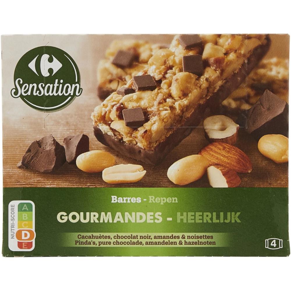 Barres Céréales Gourmande Chocolat Carrefour Sensation 4x35g