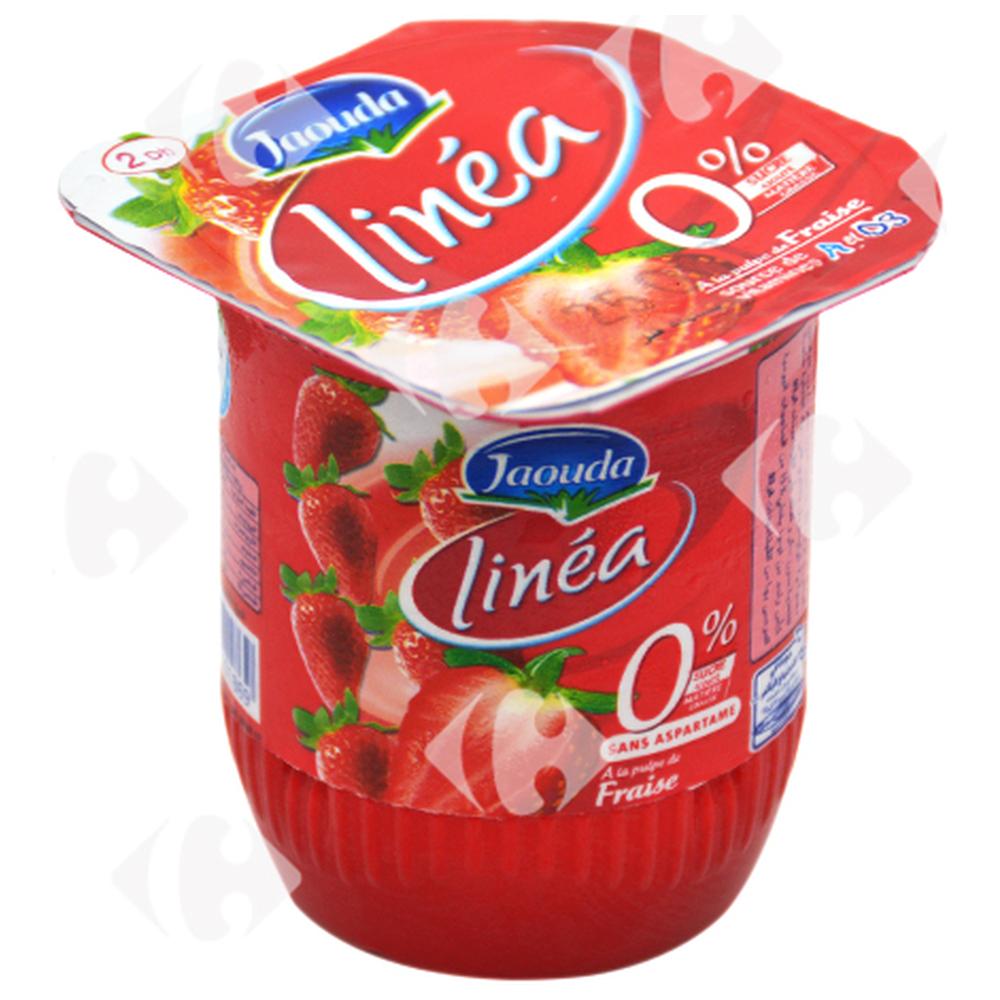Yaourt Fraise 0% Sucre Linéa Jaouda 110g.