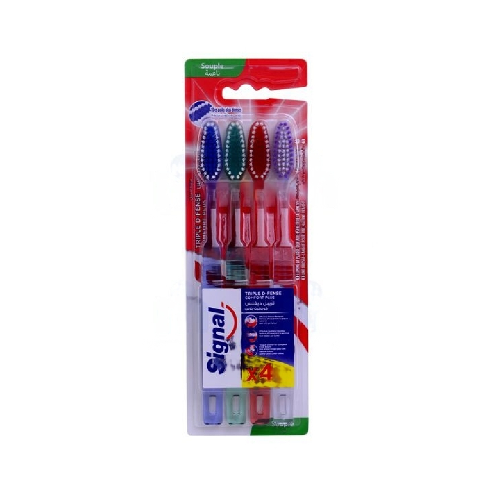 Brosse à Dents Triple Défense Comfort Signal 4 unités