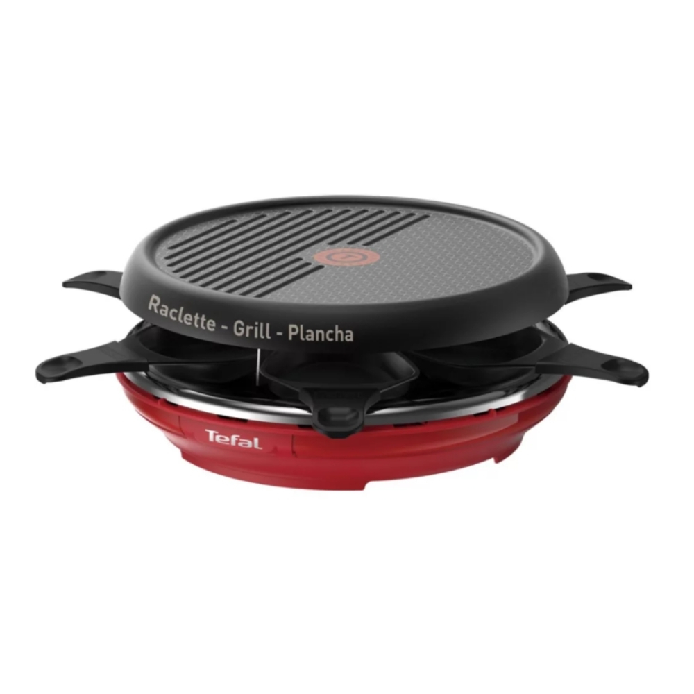[692171] Raclette Tefal Colormania Grill Plancha 6 Coupelles Rouge RE12A512