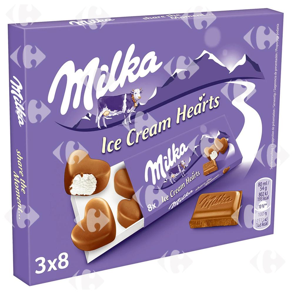 Glace Small Hearts Milka 3x8x10ml.