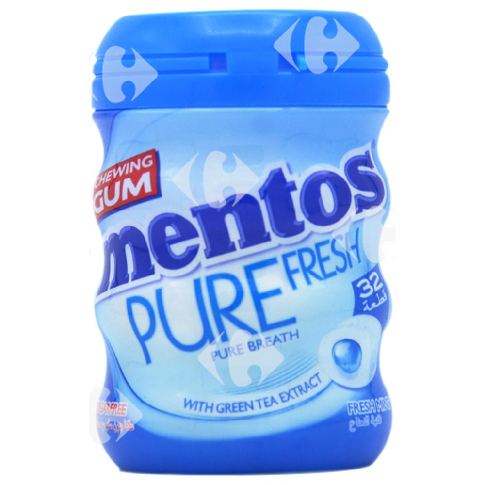 [367154] Chewing-Gum Fourré Pure Fresh Mint sans Sucres Mentos 28 Unités.