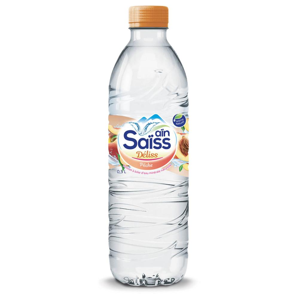 [699948] Eau aromatisée pêche Ain Saiss 50cl.