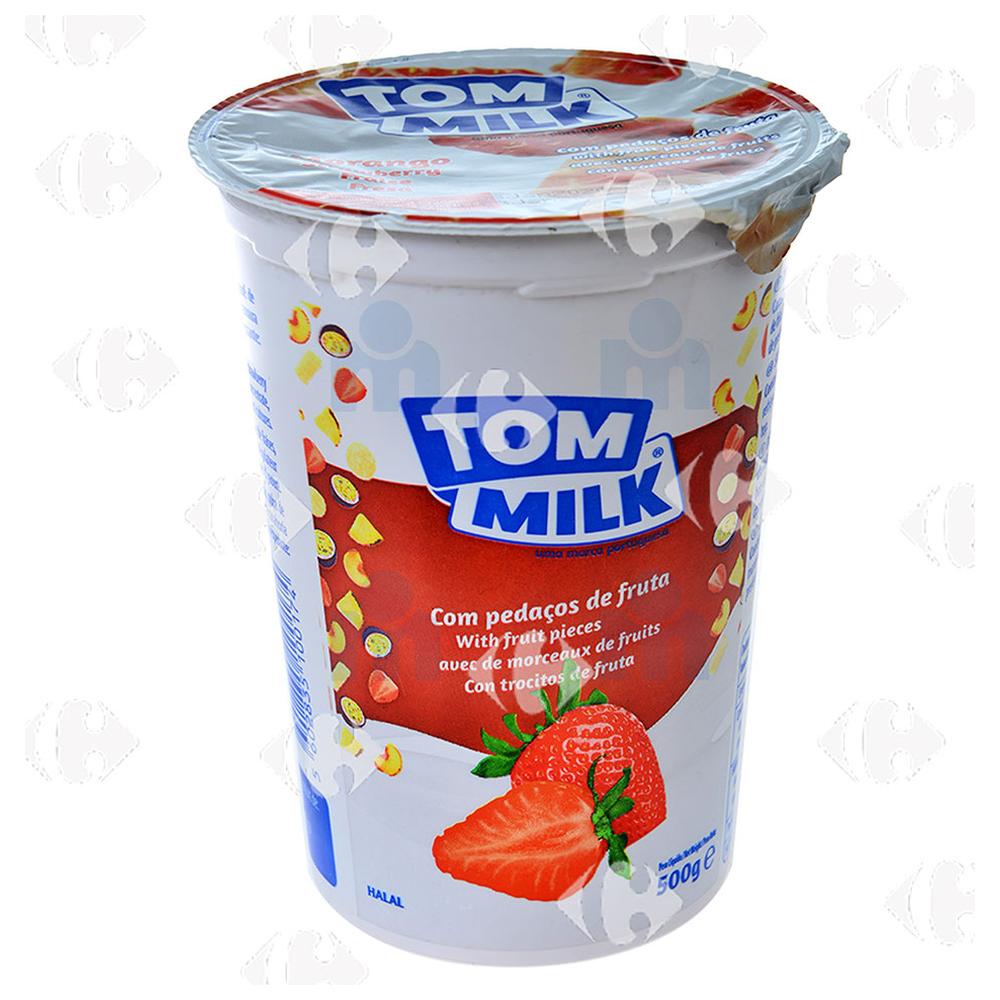[620764] Yaourt Brassé Fraise Tom Milk 500g.