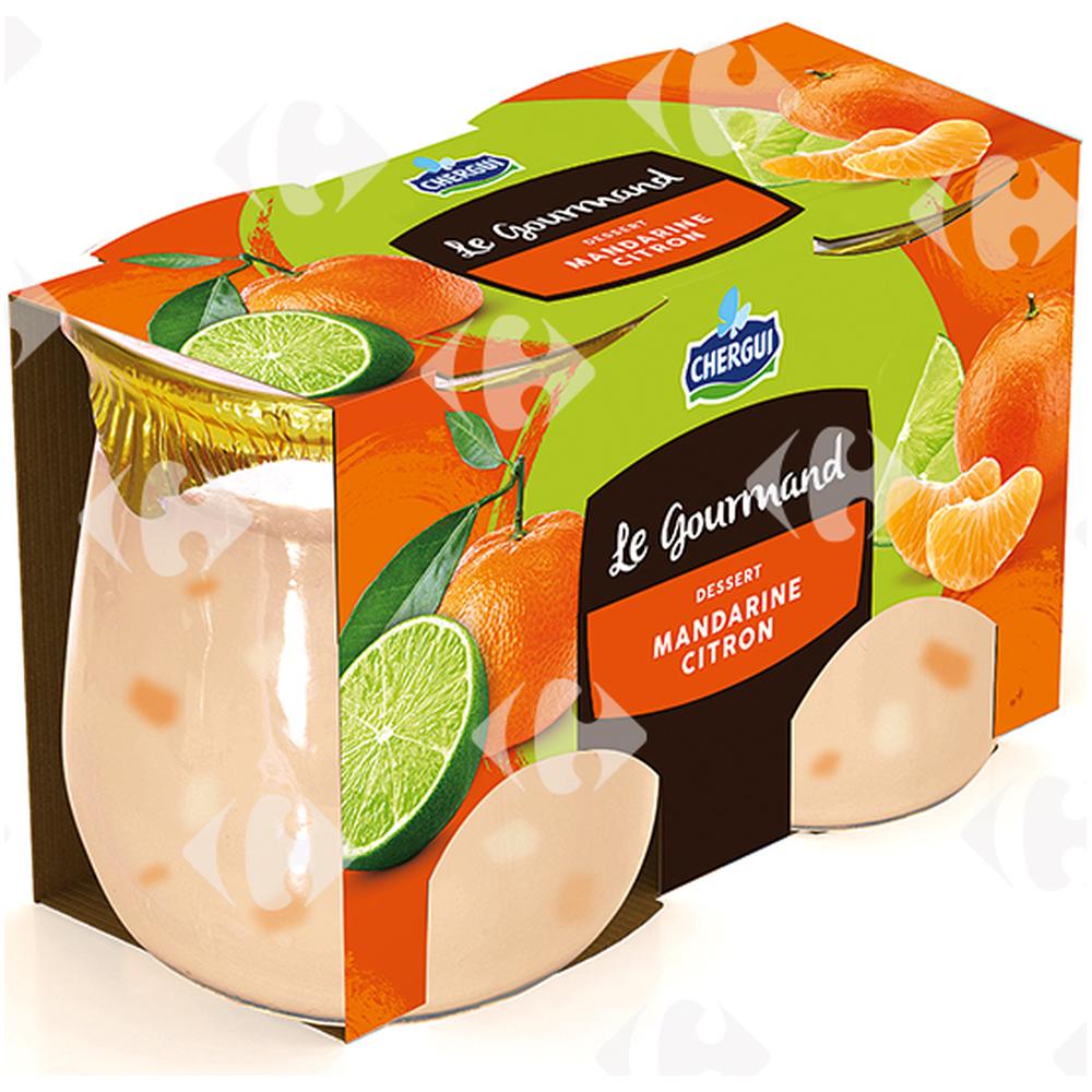 Dessert Mandarine et Citron Le Gourmand Chergui 2x125g.