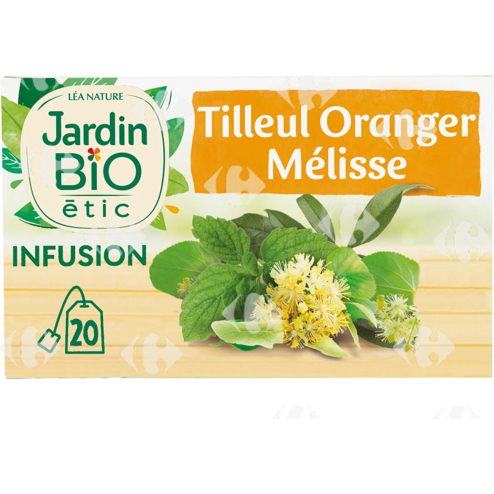 Infusion Détente Oranger et Tilleul Bio Jardin Bio 30g 20 unités