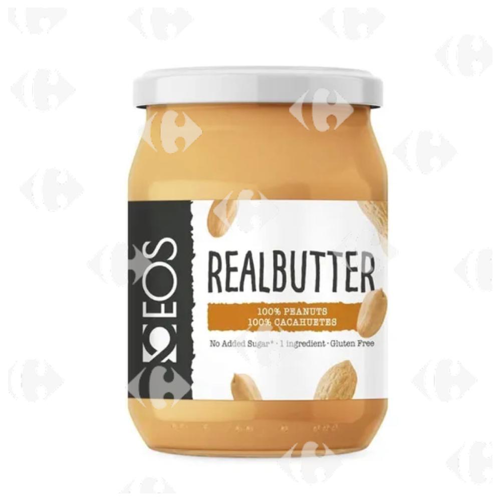 [668534] Beurre 100% Cacahuètes Sans Sucre Real Butter Eos 500g.