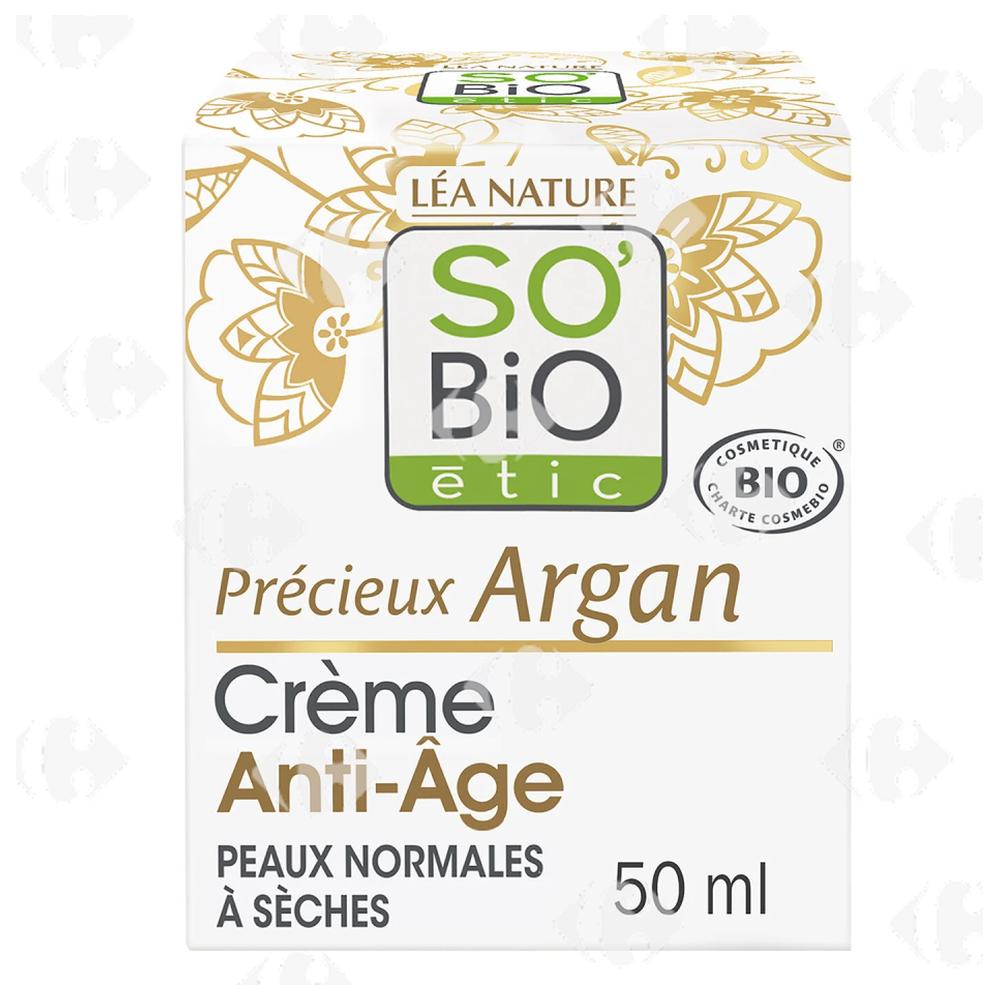 [682841] Crème Soin Anti-Âge Jour Précieux Argan Bio So'Bio 50ml