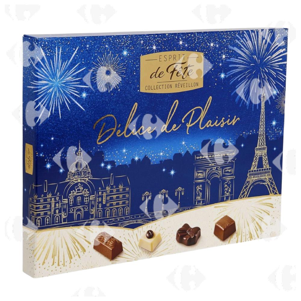 [707982] Chocolat Assortiment Mixte Délice de Plaisir Esprit de Fête 10x433g.