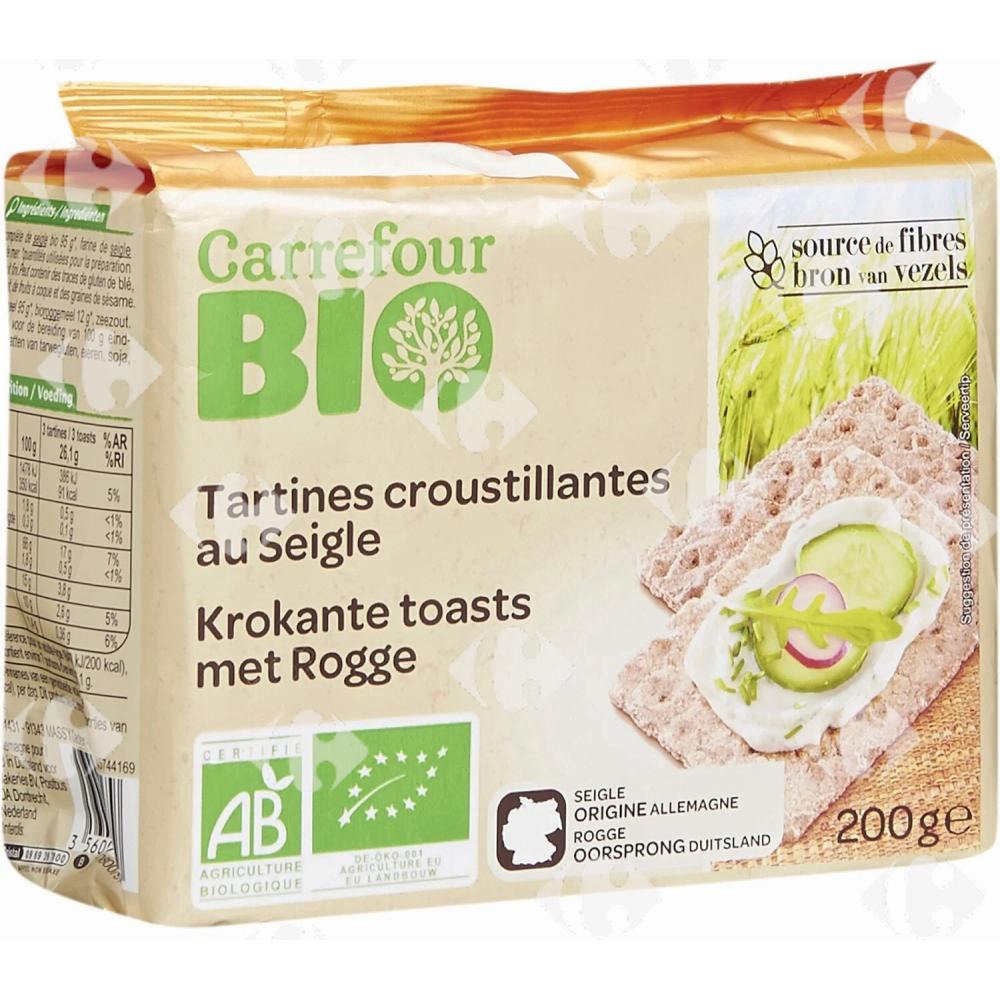 [666812] Tartines Bio Croustillantes au Seigle Carrefour Bio 200g