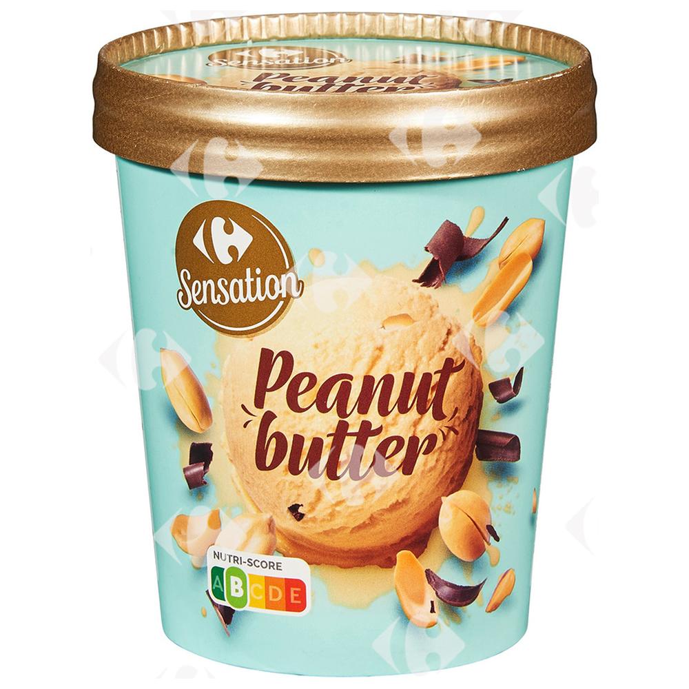 Crème Glacée Peanut Butter en Pot Carrefour 500ml.