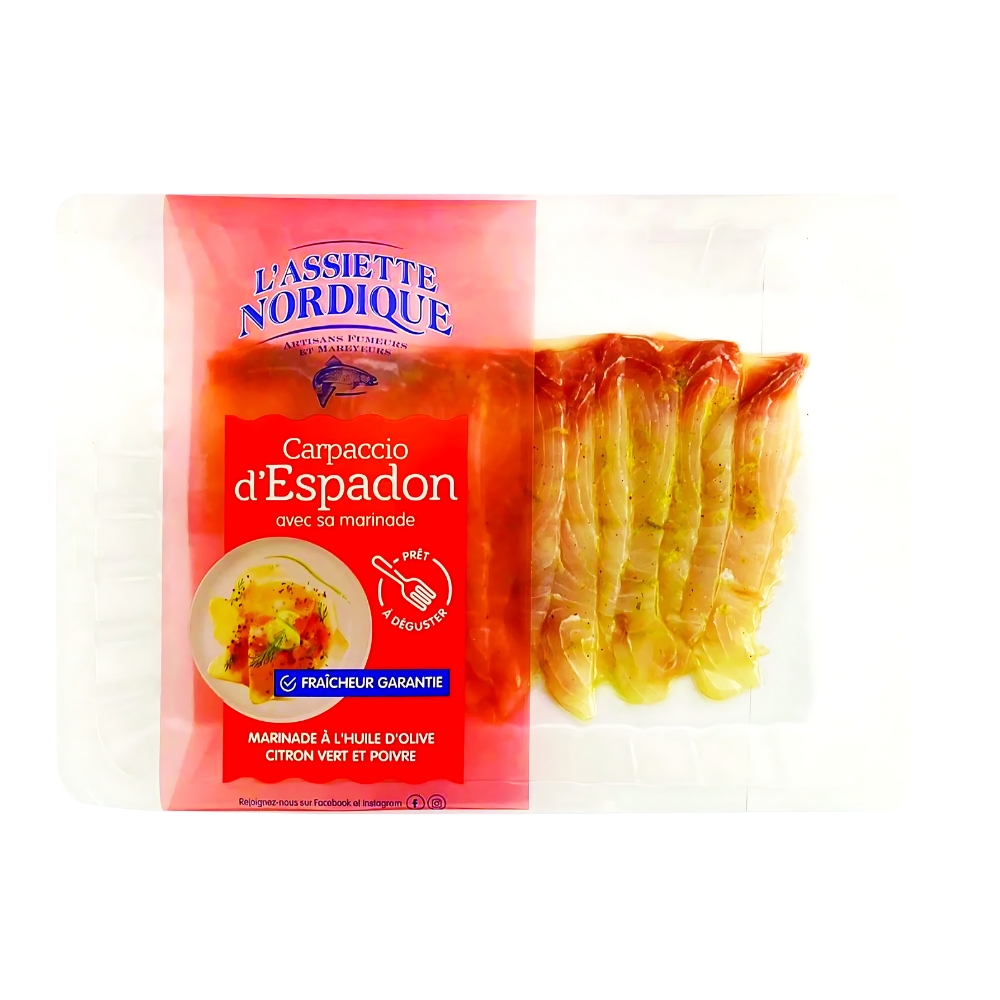 [654834] Carpaccio d'Espadon L'Assiette Nordique 150g.