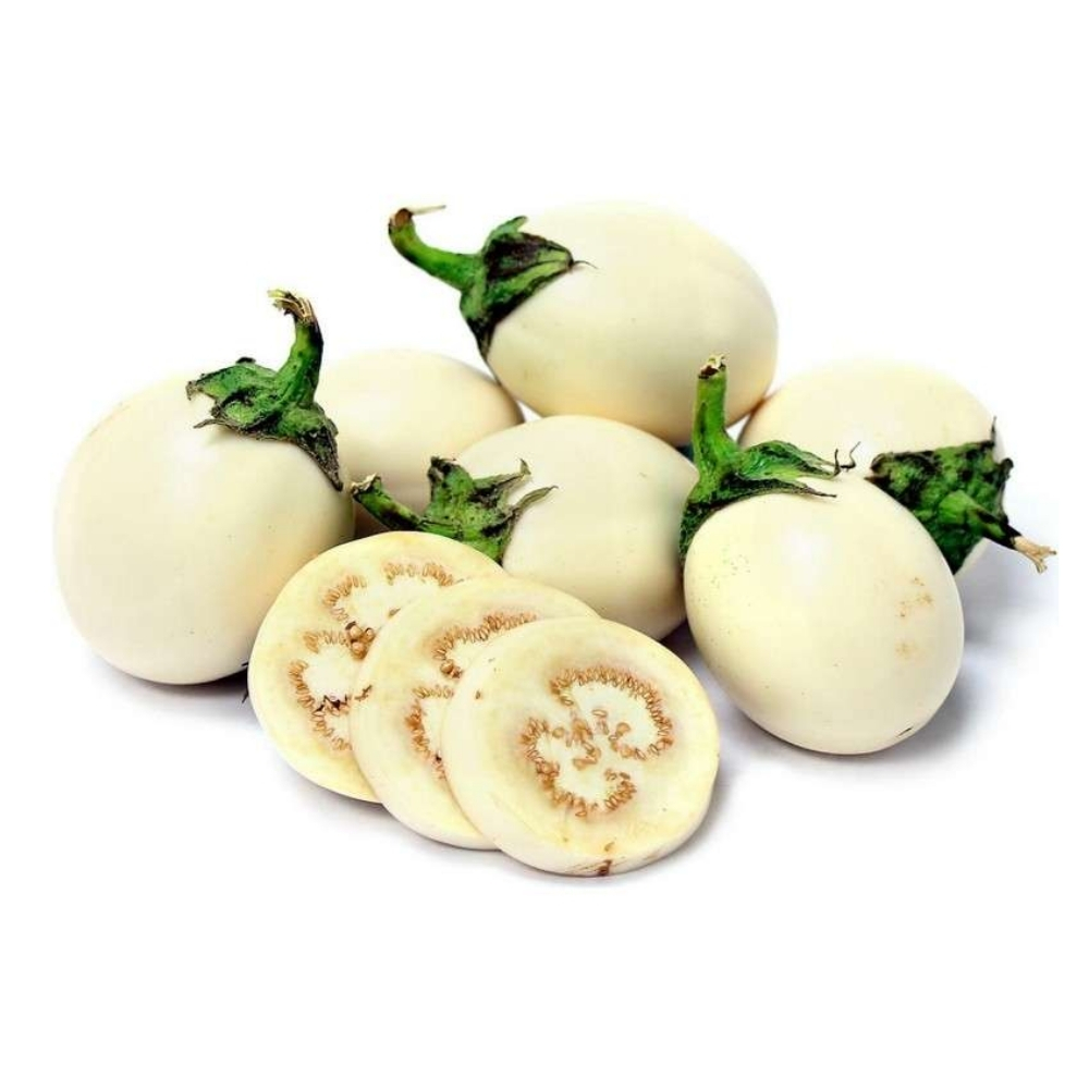 [688390] Aubergine Mini Blanche Ronde d'Œuf 250g