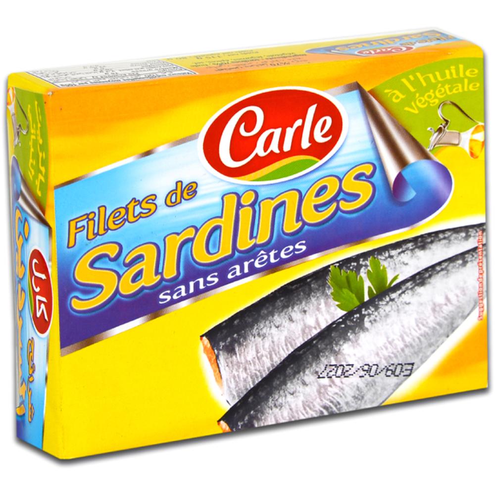 [528267] Filets de Sardine à l'Huile Végétale Carle 115g
